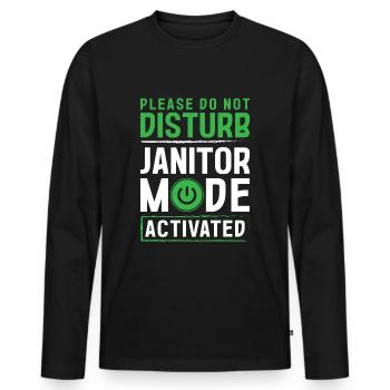 Artisans Commande & Propreté Ordures - T-shirt manches longues Premium bio Homme - noir - Devant - Nico (187cm)