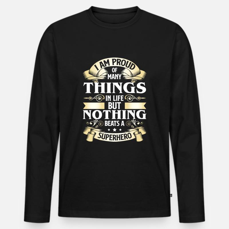 Held Retten Cape - Männer Premium Bio Langarmshirt - Schwarz