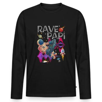 Rave Disco - Männer Premium Bio Langarmshirt - Schwarz - Vorne - Nico (187cm)