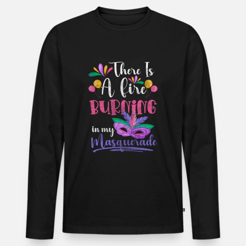 Party Parade - Männer Premium Bio Langarmshirt - Schwarz