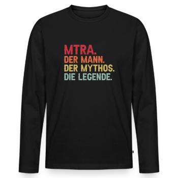 MTRA Medizinisch-Technischer Radiologie Mta - Männer Premium Bio Langarmshirt - Schwarz - Vorne - Nico (187cm)