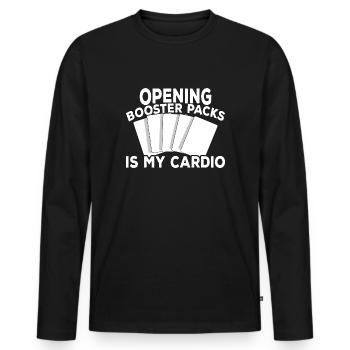 Jeu de cartes à collectionner - T-shirt manches longues Premium bio Homme - noir - Devant - Nico (187cm)
