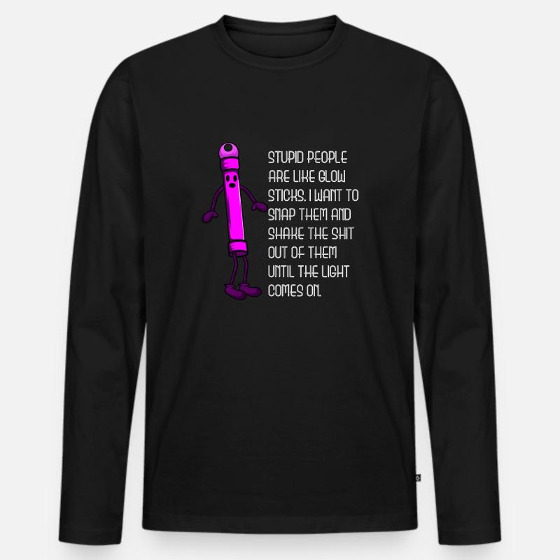 Leuchtstäbe Sarkastisch und lustig Geschenk - Männer Premium Bio Langarmshirt - Schwarz
