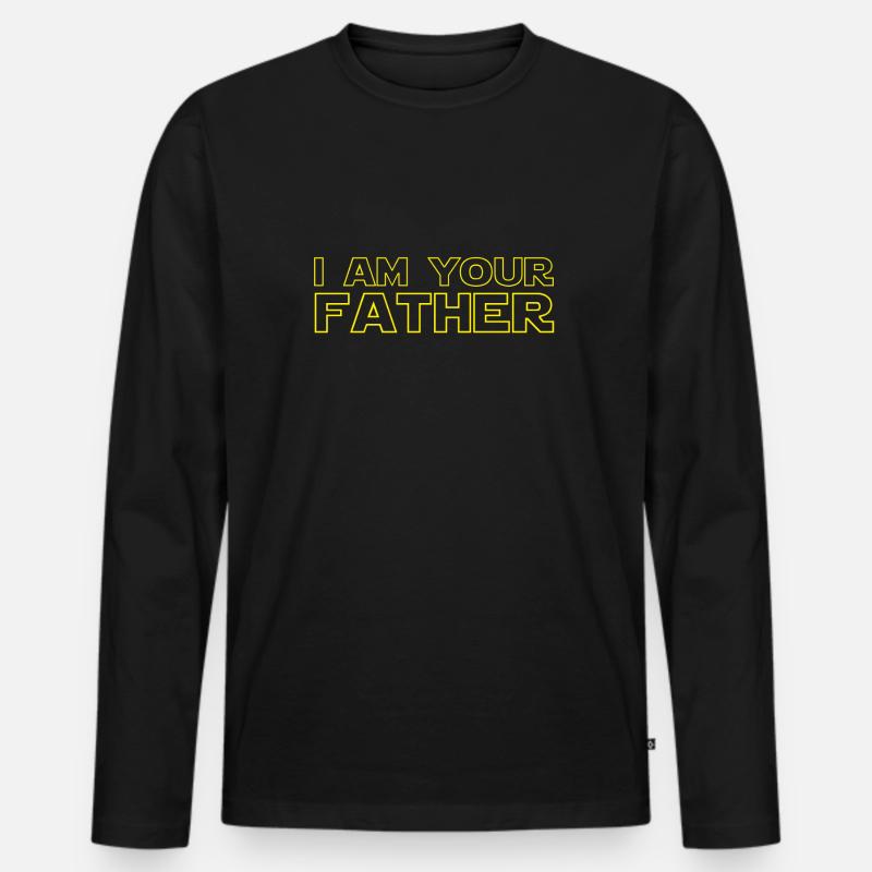 I am your father! - Männer Premium Bio Langarmshirt - Schwarz
