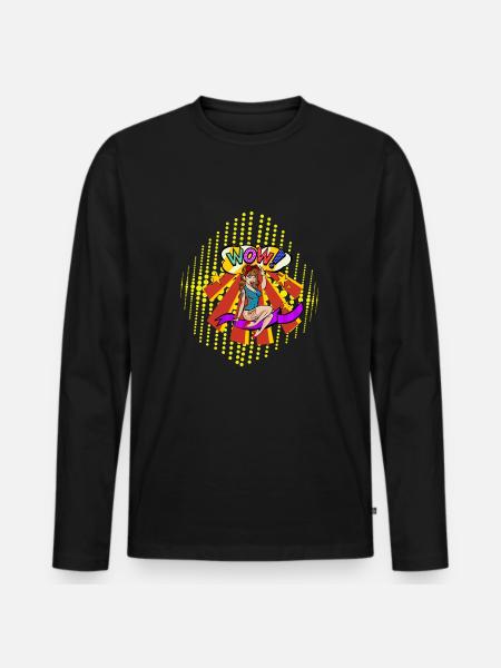 popartcontest - Men's Premium Organic Long Sleeve Shirt - black