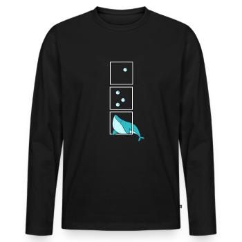wal meeresbiologe meer ozean riff aqua - Männer Premium Bio Langarmshirt - Schwarz - Vorne - Nico (187cm)