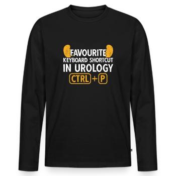 Urology Urologist Nephrology Nephrologist - Men's Premium Organic Long Sleeve Shirt - black - Front - Nico (187cm)