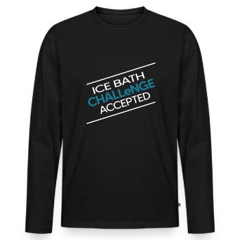 Bain de glace Les nageurs hivernaux « défi bain de glace » - T-shirt manches longues Premium bio Homme - noir - Devant - Nico (187cm)