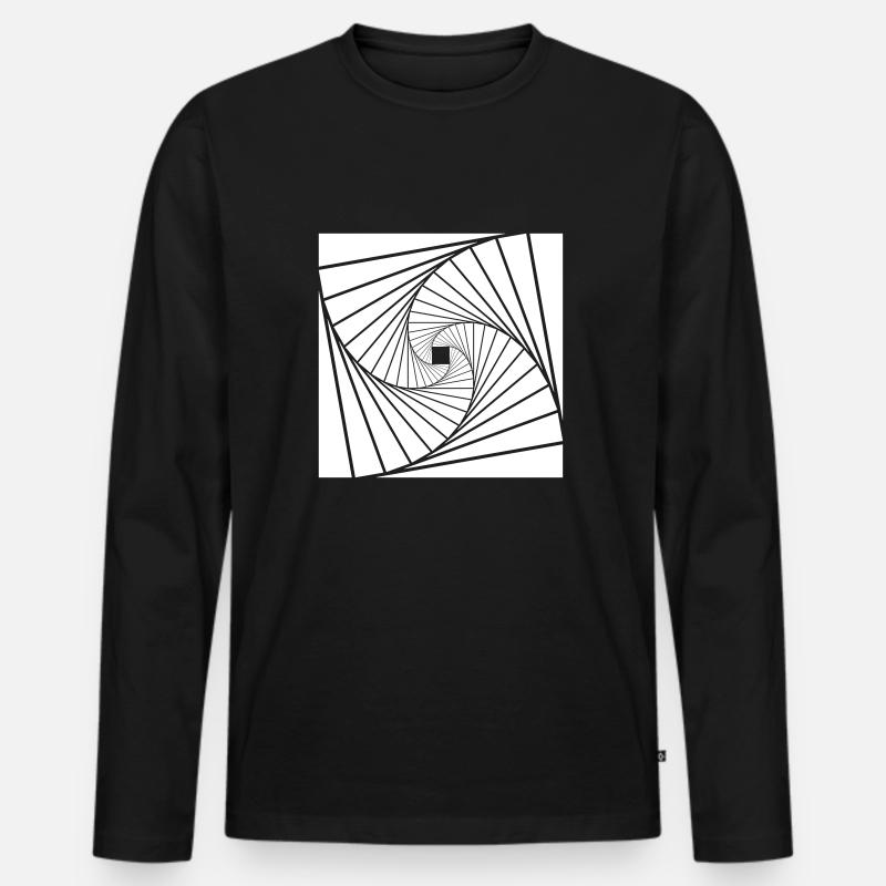 Spiral 23 - Männer Premium Bio Langarmshirt - Schwarz