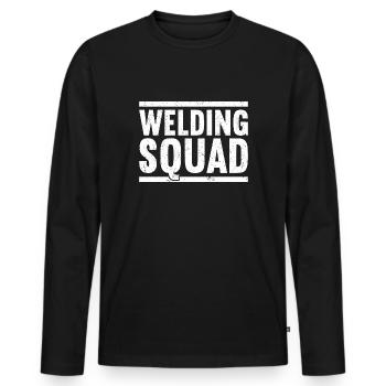 Welding Welder Welders - Men's Premium Organic Long Sleeve Shirt - black - Front - Nico (187cm)