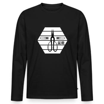 BONSAI Yamadori Nebari Bonsai Master Bonsai Zone - Men's Premium Organic Long Sleeve Shirt - black - Front - Nico (187cm)