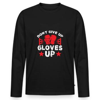 boxing gloves - Men's Premium Organic Long Sleeve Shirt - black - Front - Nico (187cm)