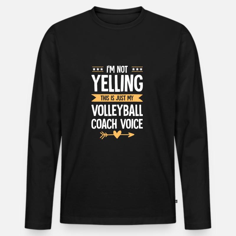 volleyball trainer - Männer Premium Bio Langarmshirt - Schwarz