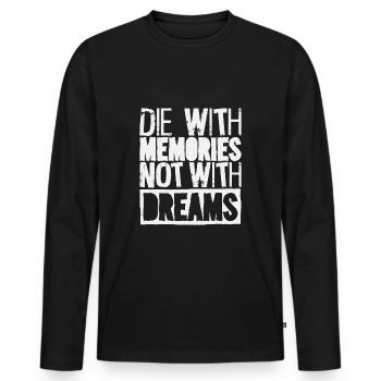 Traveler Travel I love traveling travel Trip - Men's Premium Organic Long Sleeve Shirt - black - Front - Nico (187cm)