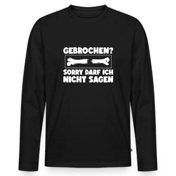 MTRA Röntgen Assistent Radiologe Radiologie - Männer Premium Bio Langarmshirt - Schwarz - Vorne - Nico (187cm)