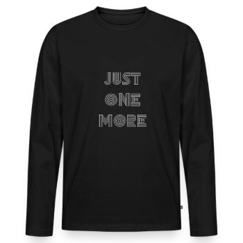 Just More Inspirational Motivational - Men's Premium Organic Long Sleeve Shirt - black - Front - Nico (187cm)