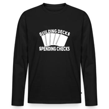 Jeu de cartes à collectionner - T-shirt manches longues Premium bio Homme - noir - Devant - Nico (187cm)