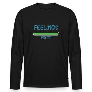 Feelings are erased separation - Men's Premium Organic Long Sleeve Shirt - black - Front - Nico (187cm)