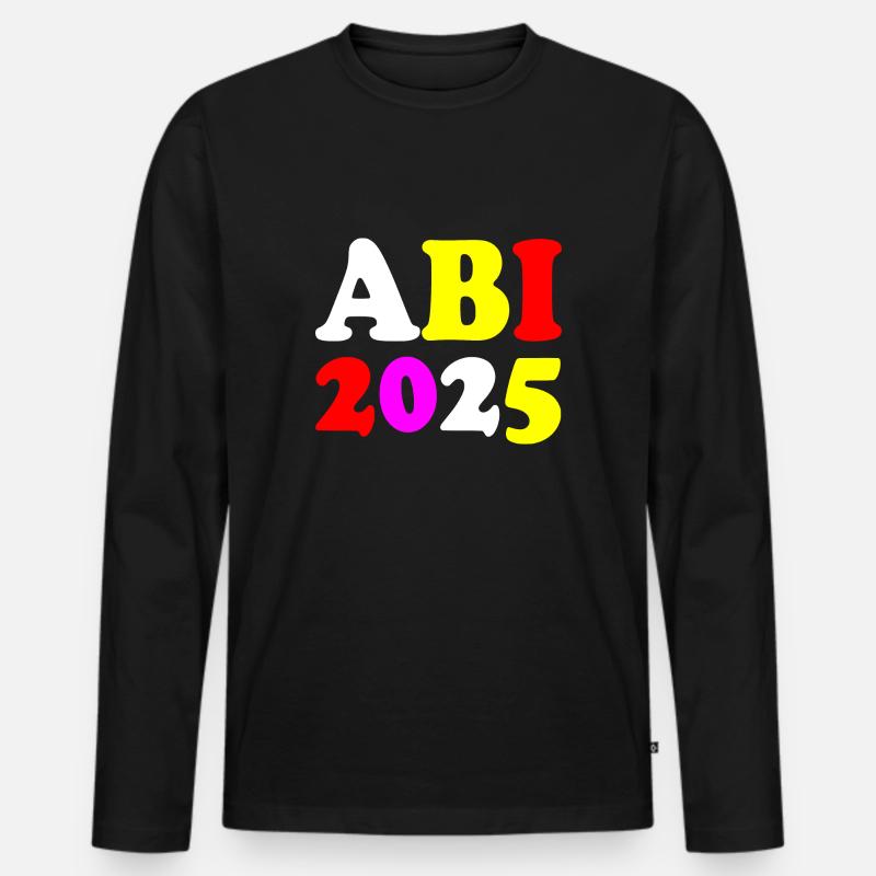 Abi 2025 - Männer Premium Bio Langarmshirt - Schwarz