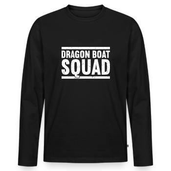 Dragon Boat - Men's Premium Organic Long Sleeve Shirt - black - Front - Nico (187cm)