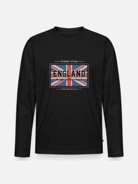 Angleterre - T-shirt manches longues Premium bio Homme - noir