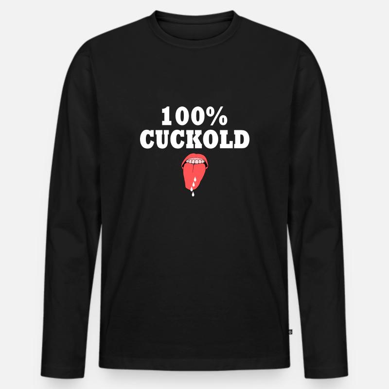 cuckold - Männer Premium Bio Langarmshirt - Schwarz