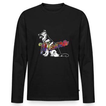 German Shepherd German Shepherd Mama - Men's Premium Organic Long Sleeve Shirt - black - Front - Nico (187cm)