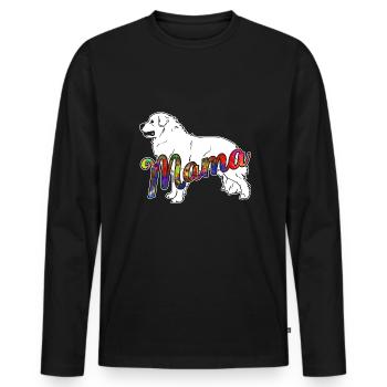 Great Pyrenees Great Pyrenees Mama - Men's Premium Organic Long Sleeve Shirt - black - Front - Nico (187cm)