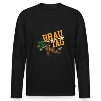 Hobbybrauer Bierbrauer Brautag Bier - Männer Premium Bio Langarmshirt - Schwarz - Vorne - Nico (187cm)