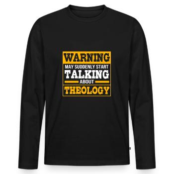 Pasteur - T-shirt manches longues Premium bio Homme - noir - Devant - Nico (187cm)