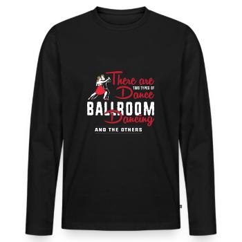 Walzer Paartanz - Männer Premium Bio Langarmshirt - Schwarz - Vorne - Nico (187cm)