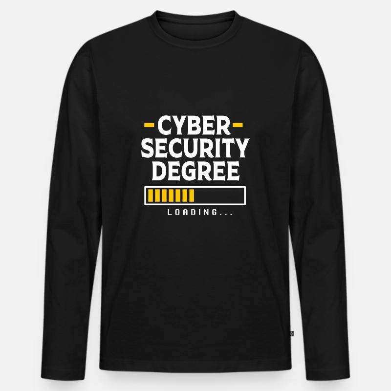 Cybersecurity Cyber Programmer Hacker - Men's Premium Organic Long Sleeve Shirt - black