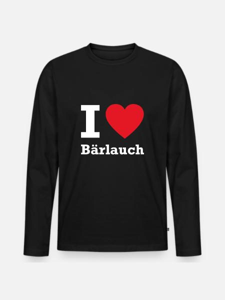 Bärlauch - Männer Premium Bio Langarmshirt - Schwarz