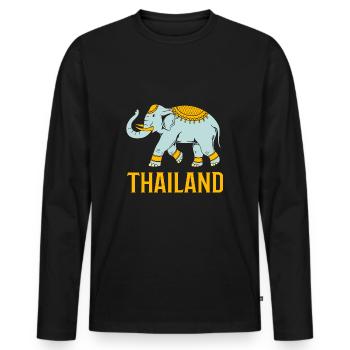 Thailand - Men's Premium Organic Long Sleeve Shirt - black - Front - Nico (187cm)