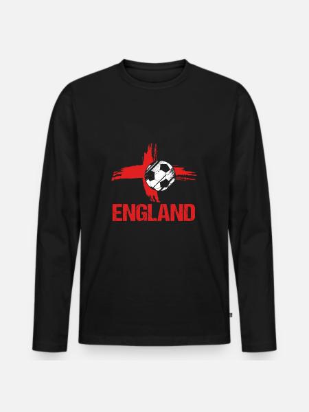 Angleterre Football - T-shirt manches longues Premium bio Homme - noir