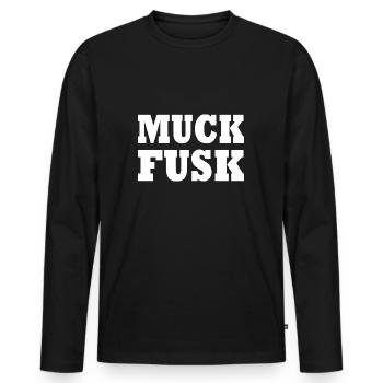 Muck fusk - T-shirt manches longues Premium bio Homme - noir - Devant - Nico (187cm)