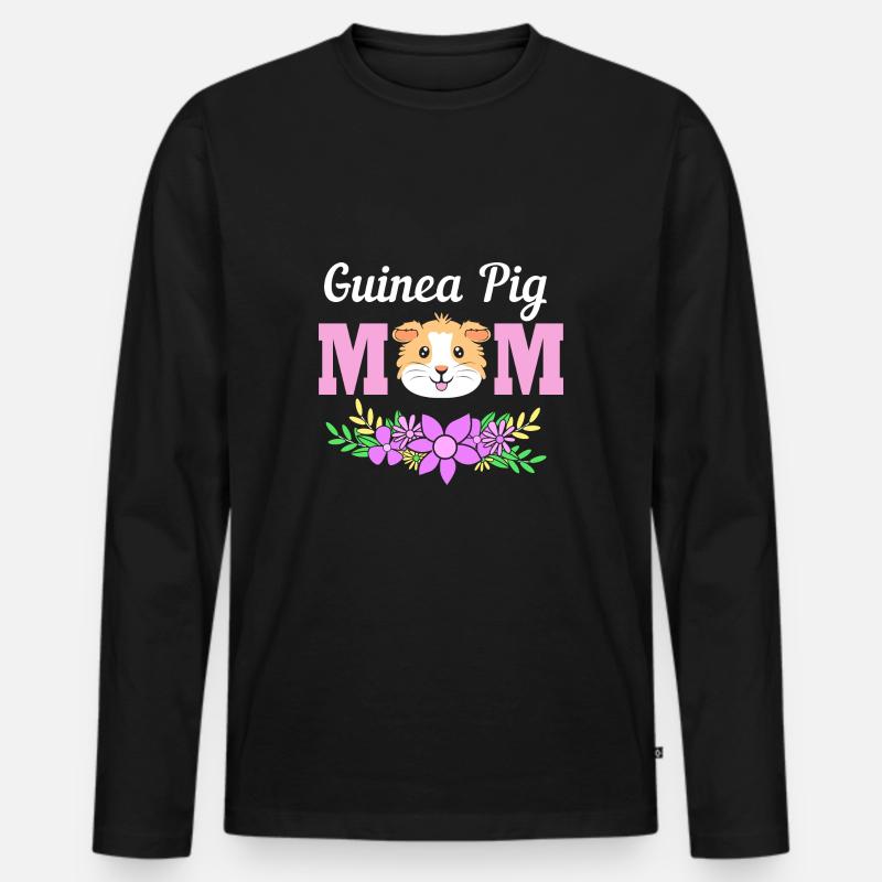 Meerschweinchen - Männer Premium Bio Langarmshirt - Schwarz