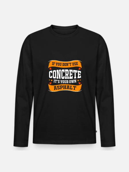 Construction worker construction site - Men's Premium Organic Long Sleeve Shirt - black