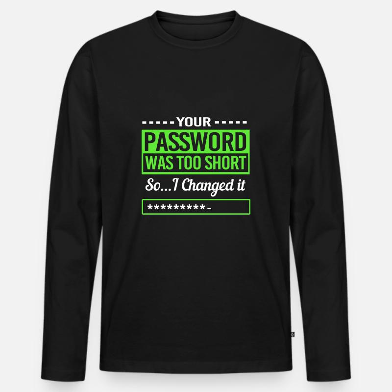 Cybersecurity Cyber Programmer Hacker - Men's Premium Organic Long Sleeve Shirt - black