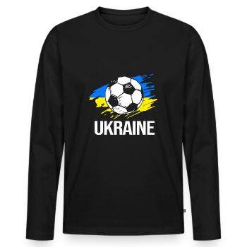 Ukraine - Men's Premium Organic Long Sleeve Shirt - black - Front - Nico (187cm)