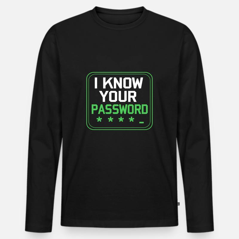 Cybersecurity Cyber Programmierer Hacker - Männer Premium Bio Langarmshirt - Schwarz
