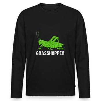 Grasshopper grasshopper - Men's Premium Organic Long Sleeve Shirt - black - Front - Nico (187cm)
