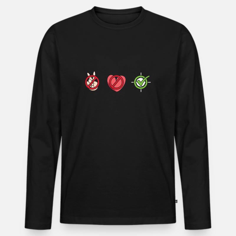 Hunter Peace Love Hunting - Männer Premium Bio Langarmshirt - Schwarz