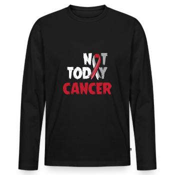 Laryngeal Cancer Cancer Survivor Cancer Stinks - Men's Premium Organic Long Sleeve Shirt - black - Front - Nico (187cm)