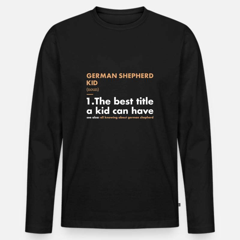 German Shepherd Kid Definition - Männer Premium Bio Langarmshirt - Schwarz
