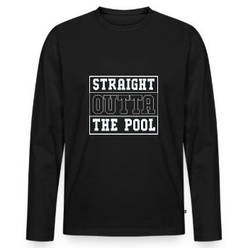 Swimming Swimmers Swimming Pool Swimming Instructors - Men's Premium Organic Long Sleeve Shirt - black - Front - Nico (187cm)