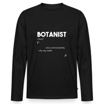 Botaniker - Männer Premium Bio Langarmshirt - Schwarz - Vorne - Nico (187cm)