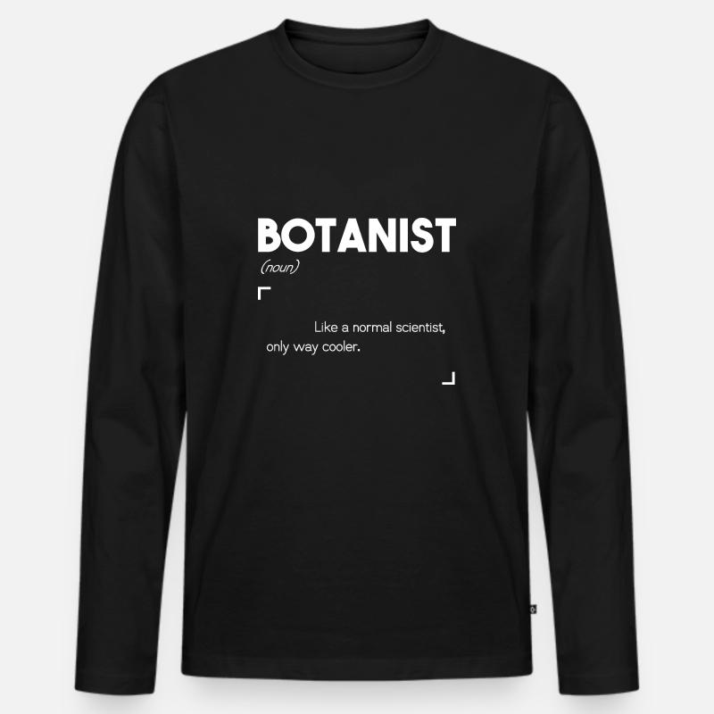 Botaniker - Männer Premium Bio Langarmshirt - Schwarz