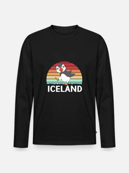 Papageientaucher Puffin - Men's Premium Organic Long Sleeve Shirt - black