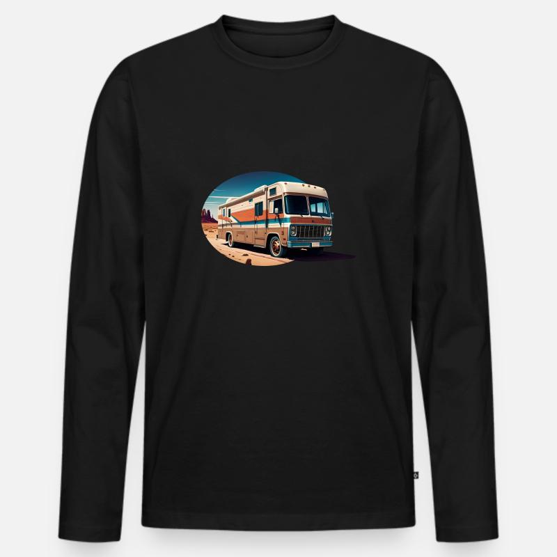 CAMPER - Männer Premium Bio Langarmshirt - Schwarz